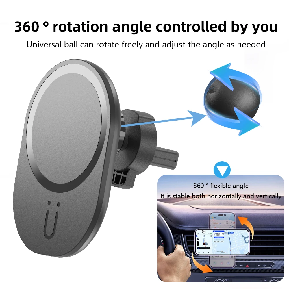 Magnetic Phone Holder For Car Vent - Mini Magnetic Wireless Car Charger Air