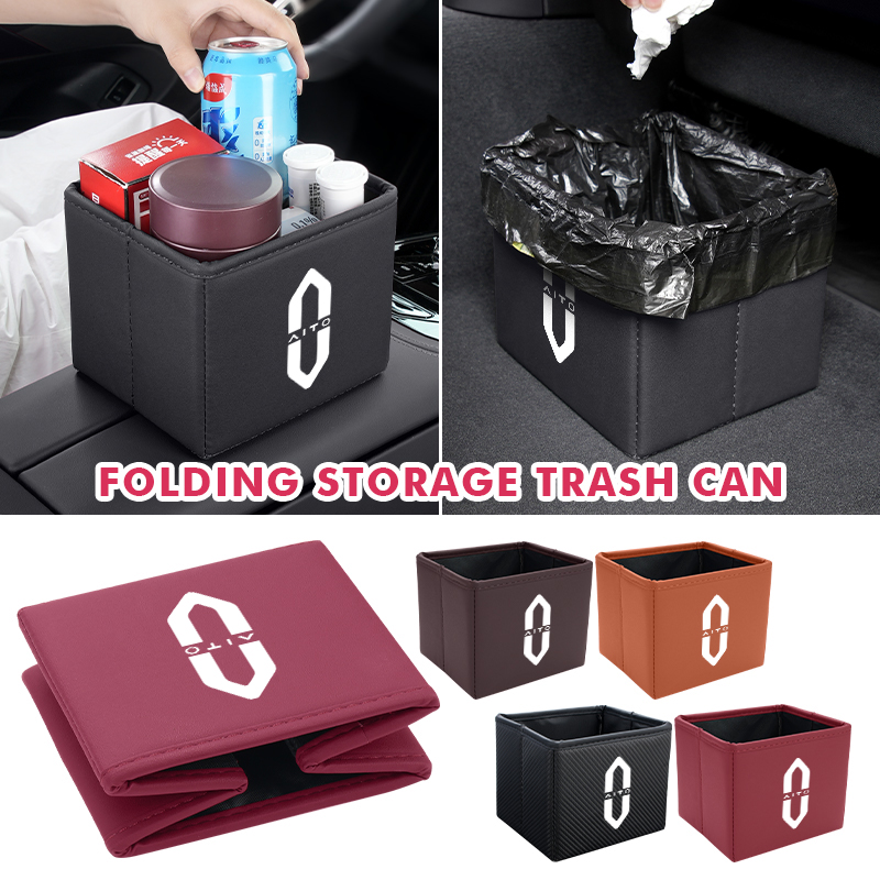 Waterproof Car Trash Can With Lid - Car Trash Can Foldable Garbage Waterproof
