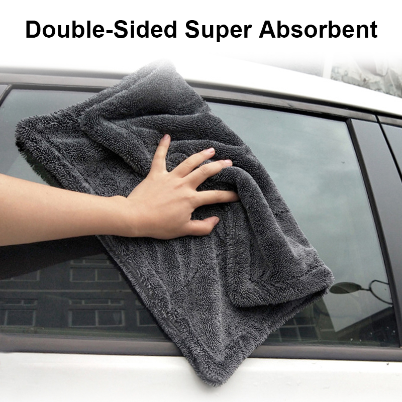 Car Wash Towel 1200GSM Double  - Microfiber Car Drying Towel Super Absorbent 评论和价格
