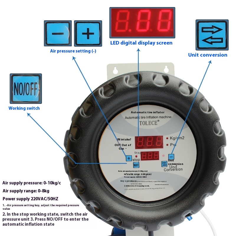 Fully Automatic Car Tire Infla - Car Care 评论和价格