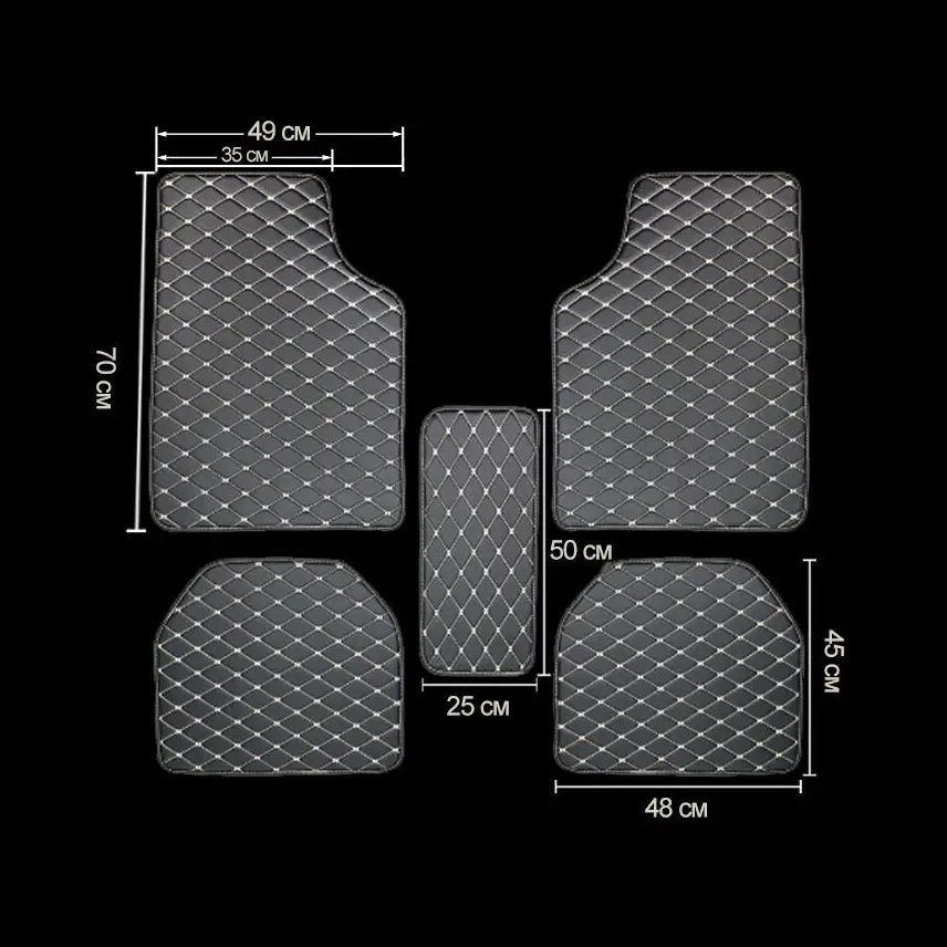 Car Floor Mats 5Pcs Universal  - Car Floor Mats Universal Waterproof Leather 评论和价格