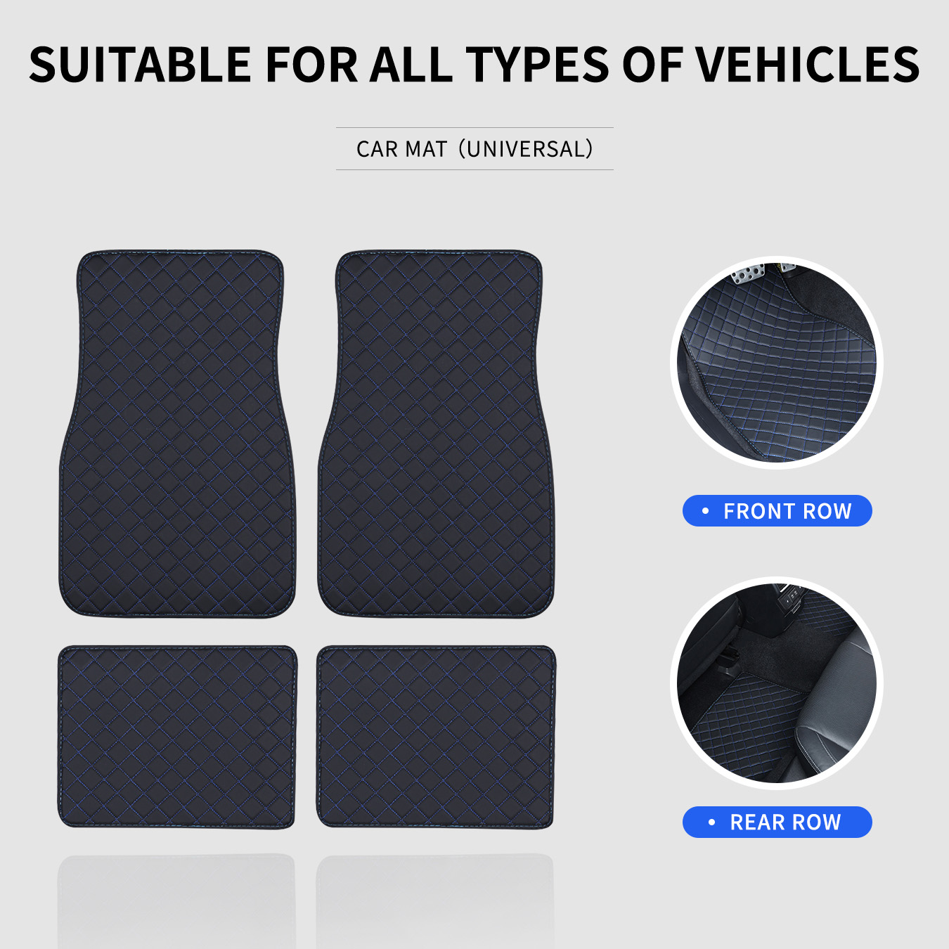 Car Floor Mats Full Set Univer - Car Floor Mats Universal Waterproof Leather 评论和价格