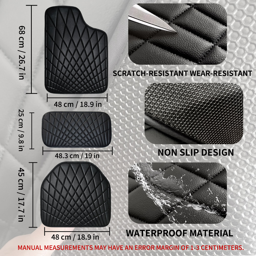 CAR PASS Universal 5PCS Leathe - Car Floor Mats Universal Waterproof Leather 评论和价格
