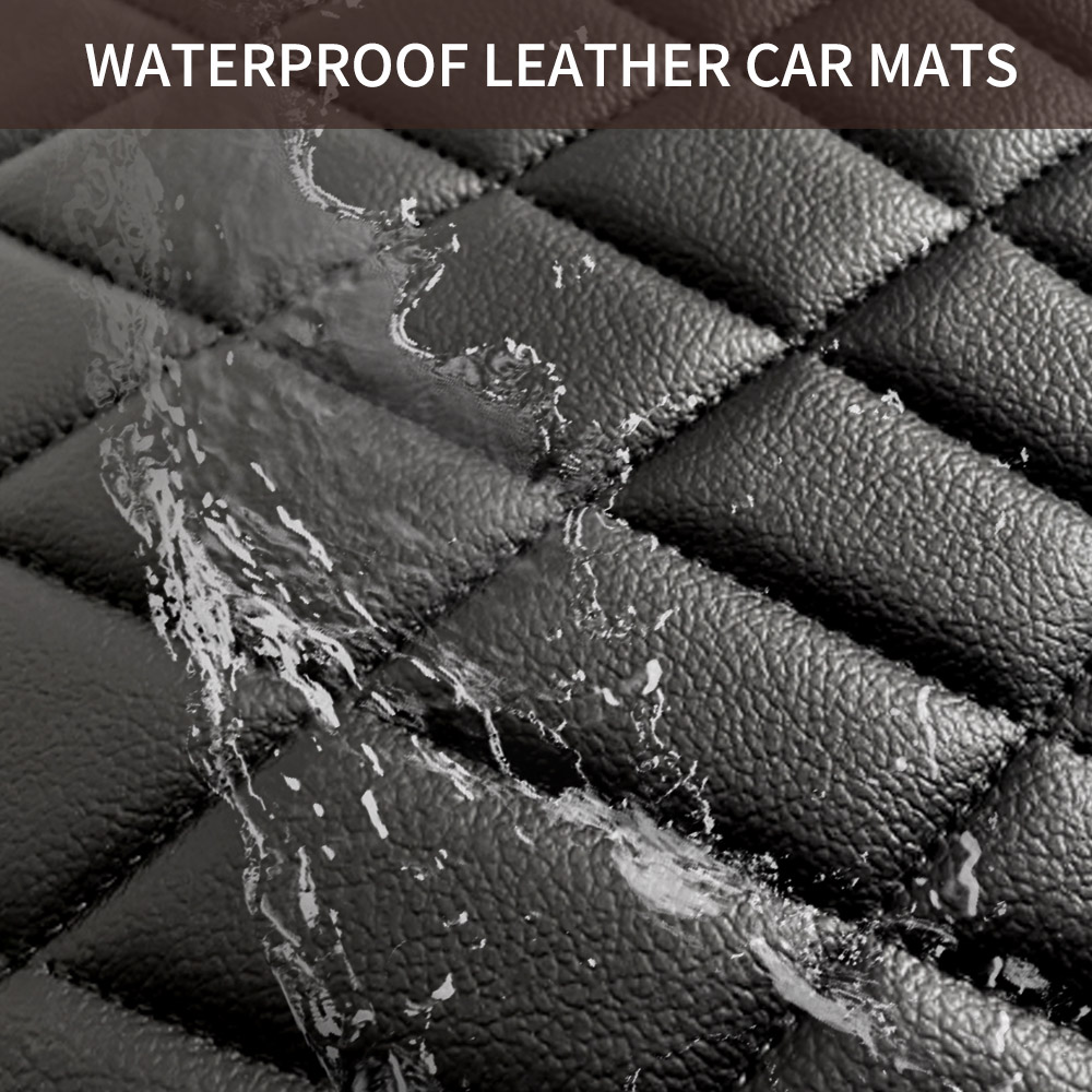 CAR PASS Universal 5PCS Leathe - Car Floor Mats Universal Waterproof Leather 评论和价格