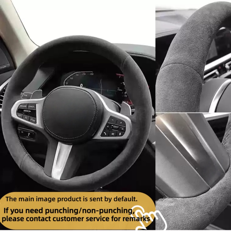 Customiz Anti-Slip Leather Sue - Car Steering Wheel Cover Anti Slip Breathable 评论和价格