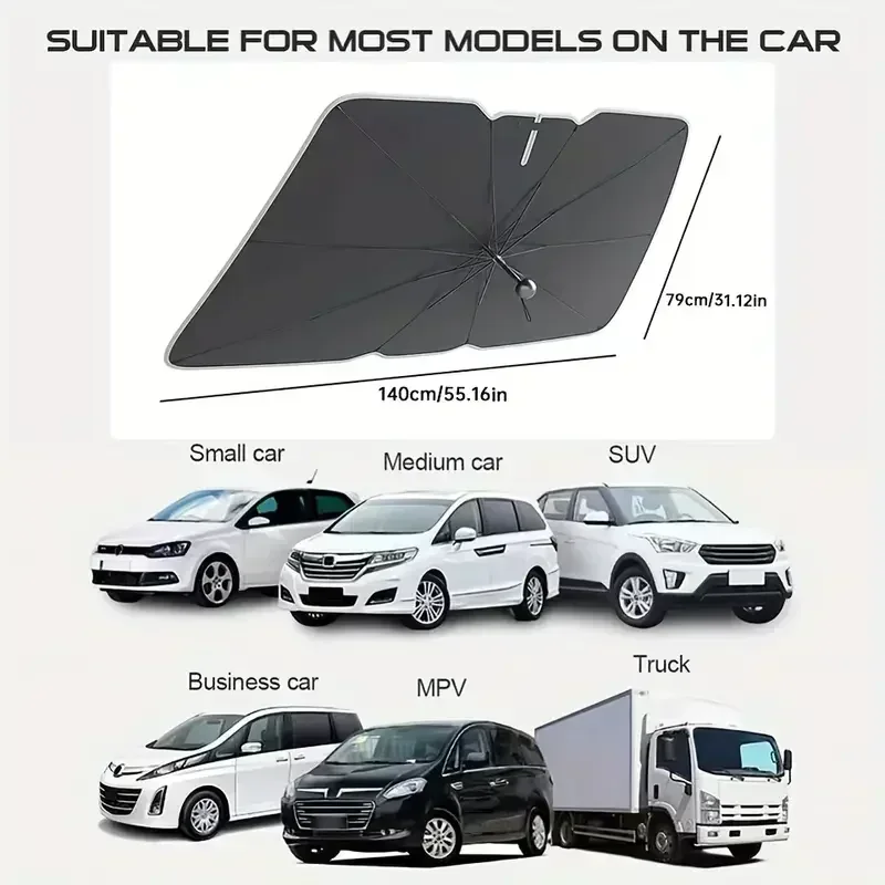Car Foldable Front Windshield  - Car Sunshade Windshield Umbrella Foldable 评论和价格