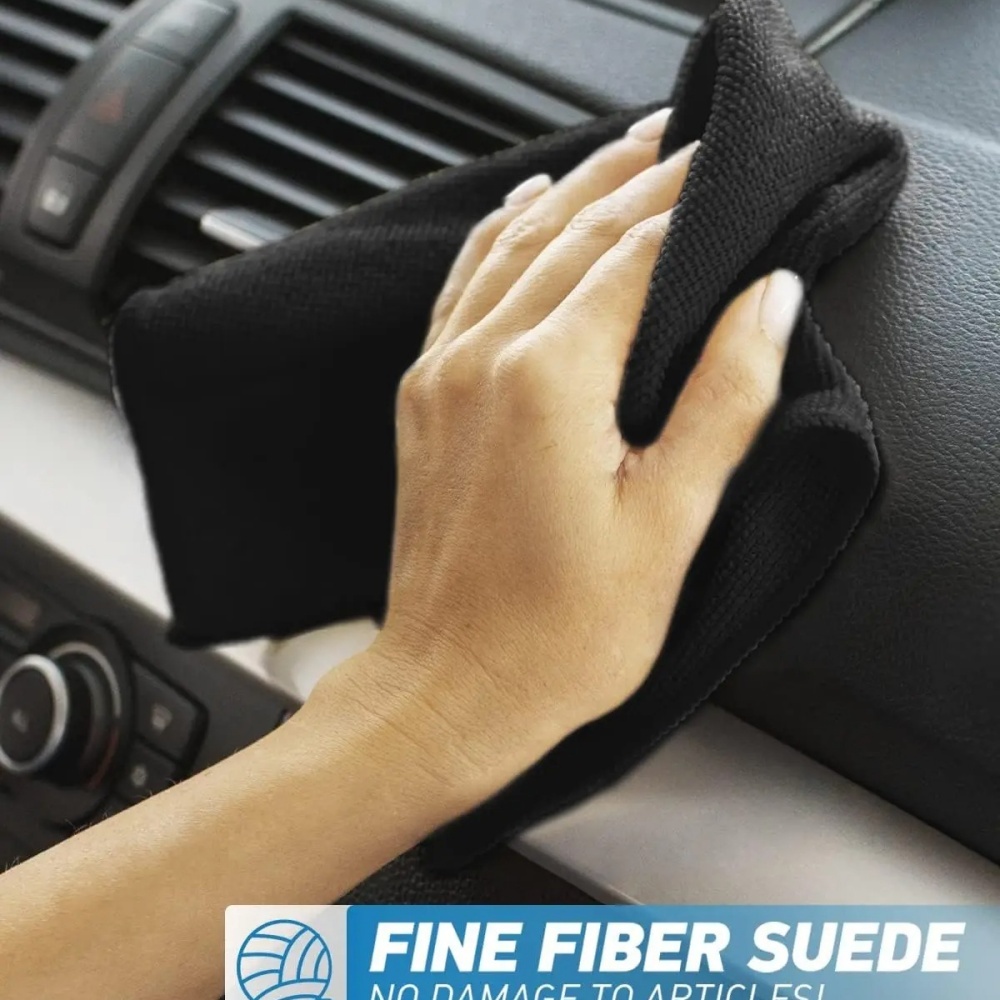 Black Microfiber Cleaning Clot - Microfiber Car Drying Towel Super Absorbent 评论和价格