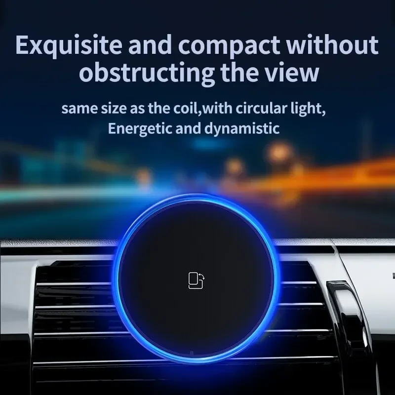 LED/RGB Magnetic Car Wireless  - Wireless Car Charger Mount Fast Charging 评论和价格