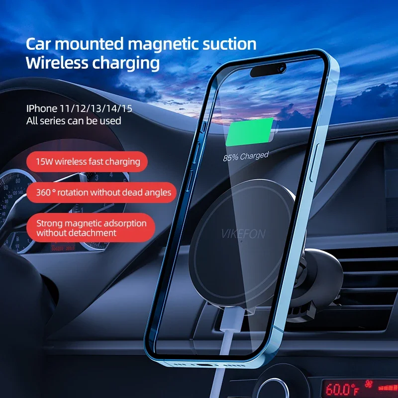 Car Air Outlet Wireless Charge - Magnetic Phone Holder For Car Vent 评论和价格