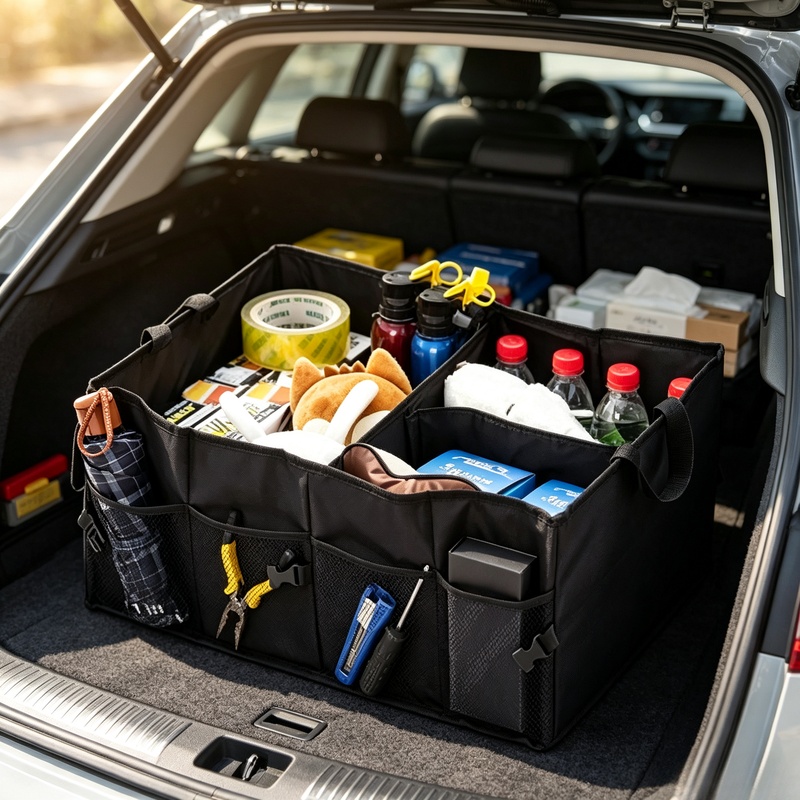 Foldable Large‑Capacity Car Tr - Car Trunk Organizer Foldable Storage Box 评论和价格