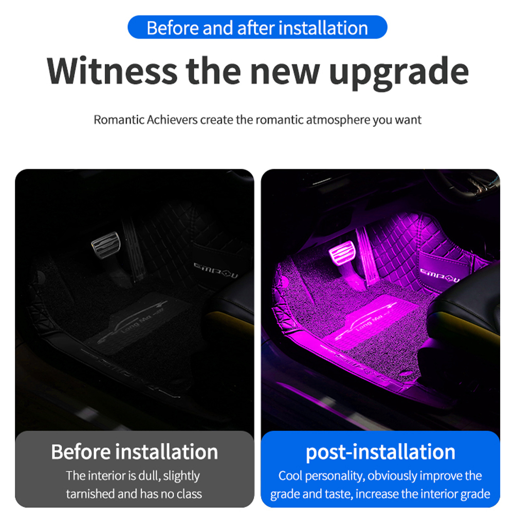 Car Environment Decorative Lig - Led Ambient Interior Car Lights App Control 评论和价格