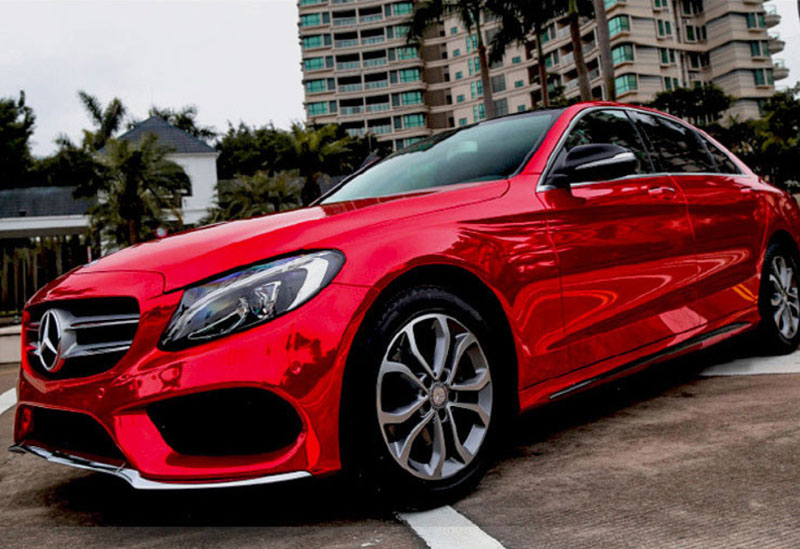 Red Forged Carbon Matte Glossy - Anti Glare Car Rearview Mirror Film 评论和价格