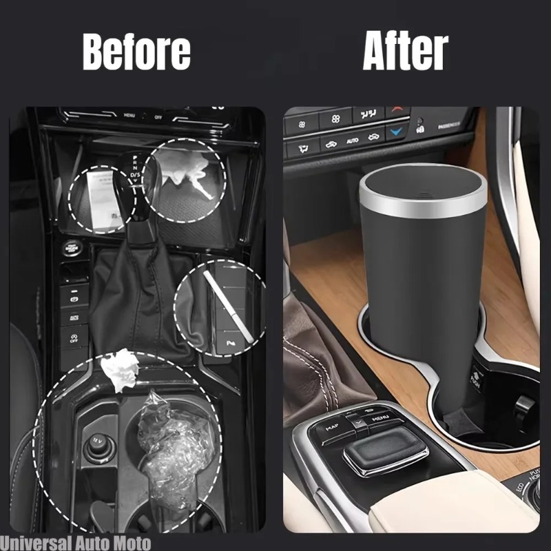 Mini ABS Car Trash Can Leakpro - Waterproof Car Trash Can With Lid 评论和价格