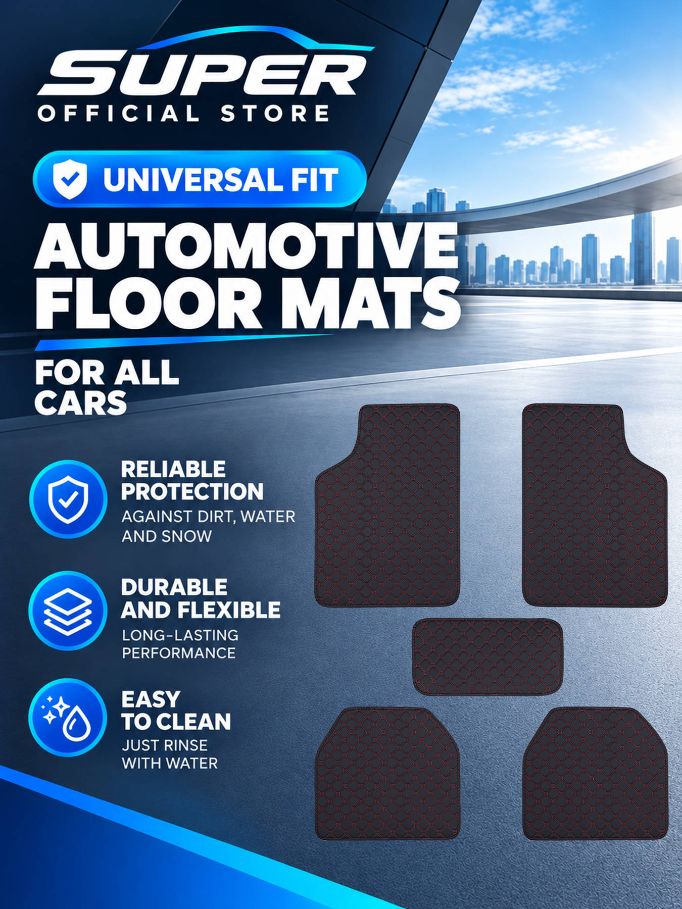 Car Floor Mats Full Set Univer - Car Floor Mats Universal Waterproof Leather 评论和价格