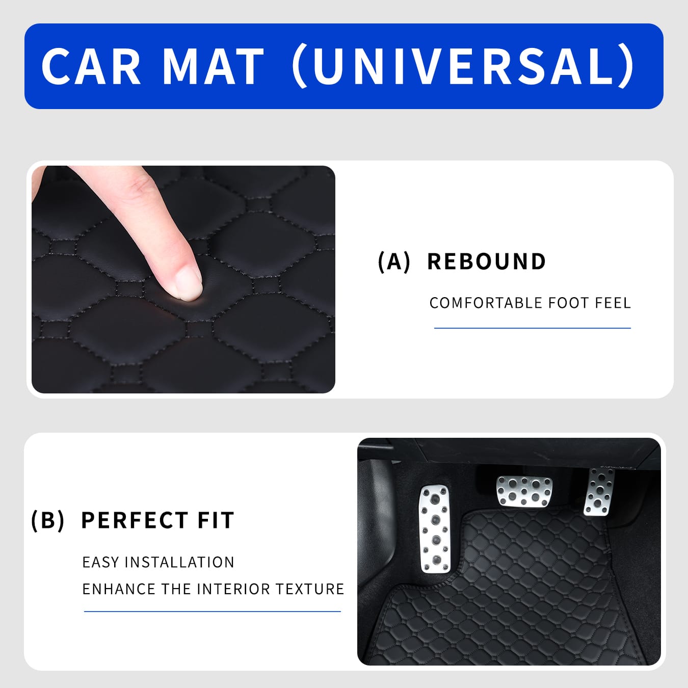 Car Floor Mats Full Set Univer - Car Floor Mats Universal Waterproof Leather 评论和价格