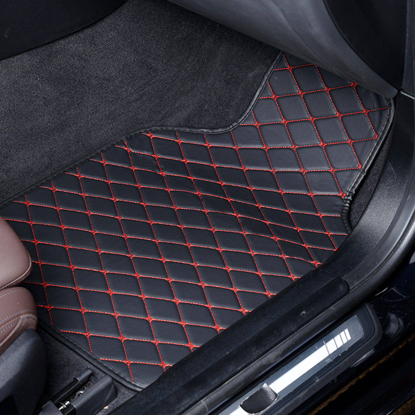 Car Floor Mats Full Set Univer - Car Floor Mats Universal Waterproof Leather 评论和价格