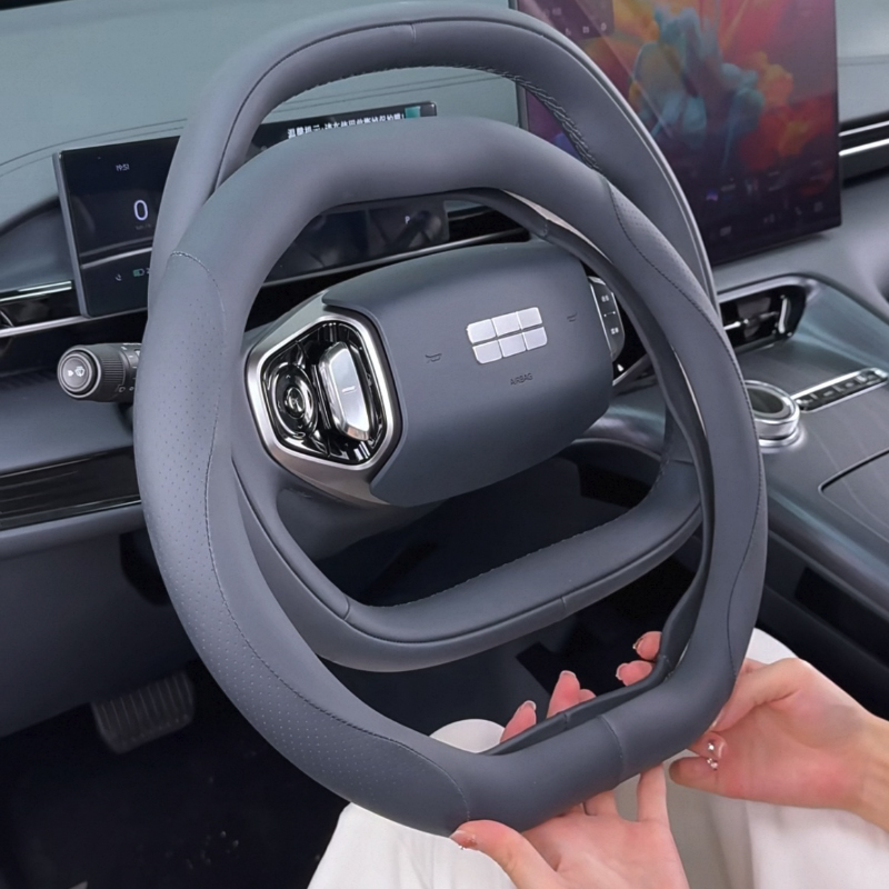 For Geely Galaxy E5 EX5 2024-2 - Car Steering Wheel Cover Anti Slip Breathable 评论和价格