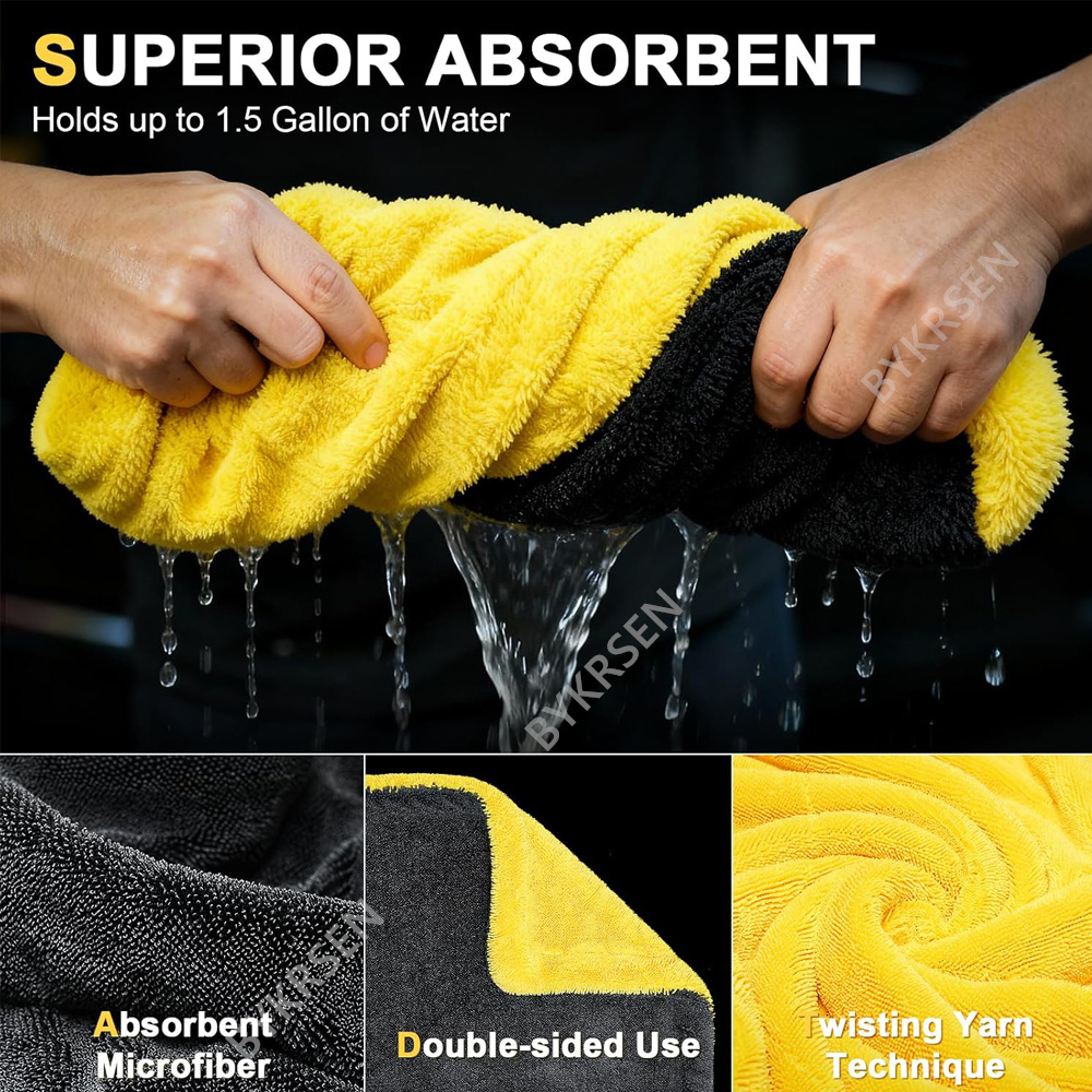 1800GSM Oversized Microfiber C - Microfiber Car Drying Towel Super Absorbent 评论和价格